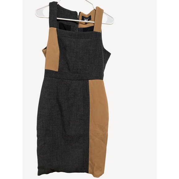 Toccin Womens Color Block Sleeveless Dress Size 4 Black & Tan - Picture 1 of 5